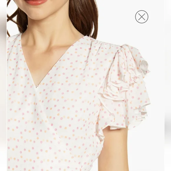 Rachel Parcell Polka Dot Faux Wrap Tie Dress  Size XXL NWT - Picture 4 of 9